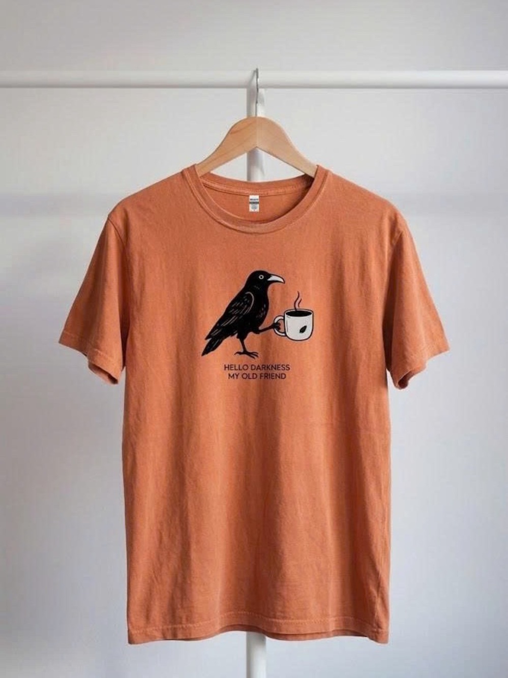 Rust Orange Bird Graphic Tee - Spooky Crow Coffee Mug